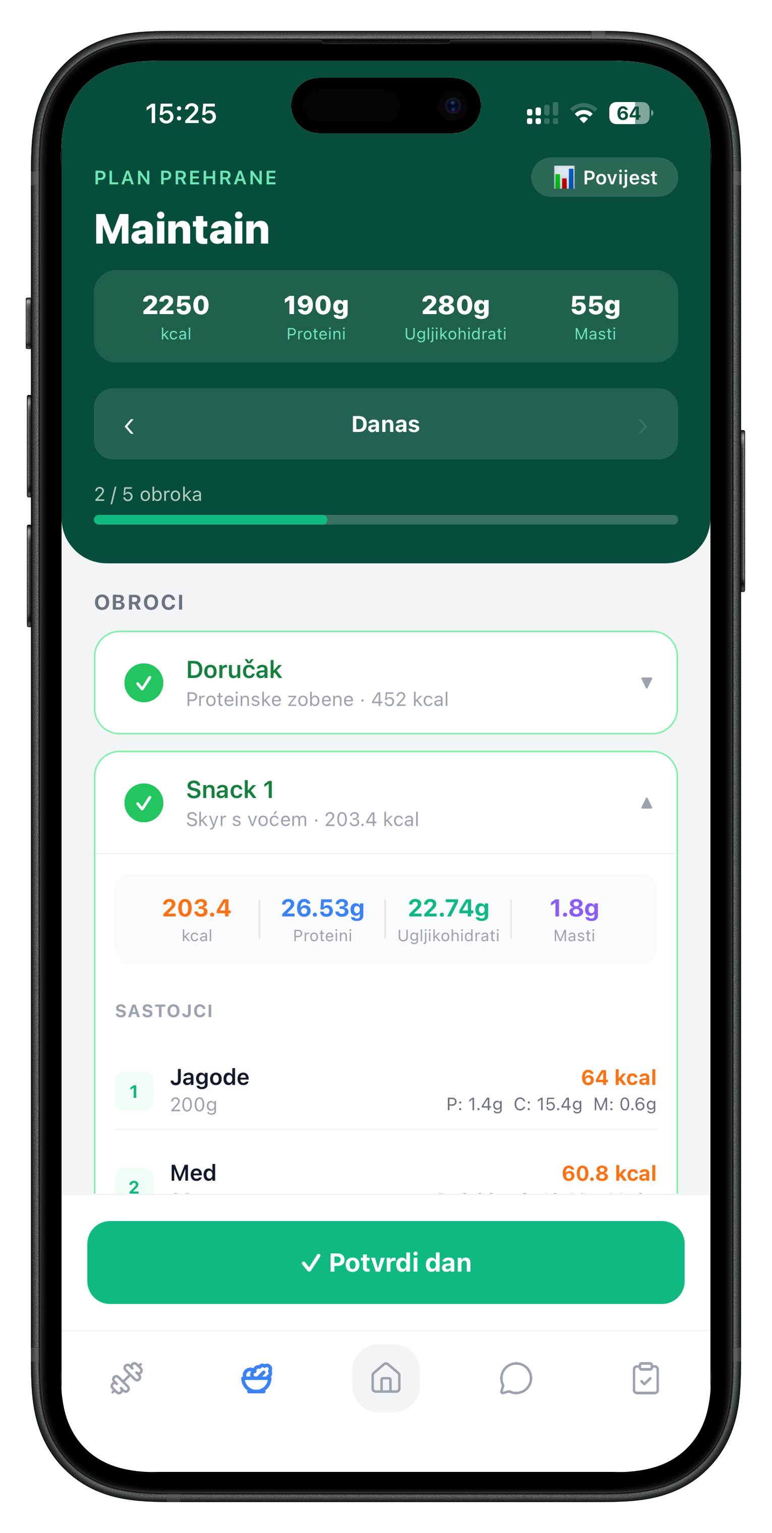 Macros calculated in advance